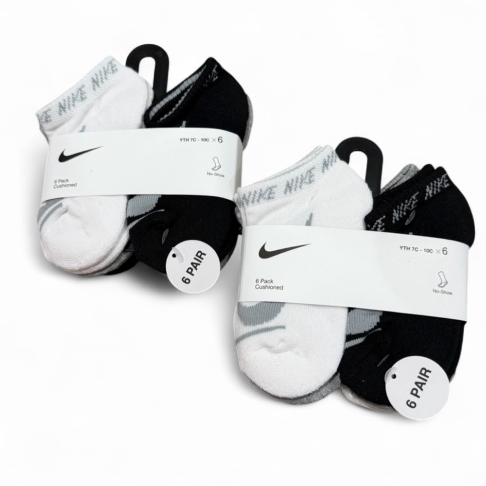 Nike Kids Cushioned No-Show Training Socks 12 Pack Size 4-5 NWT